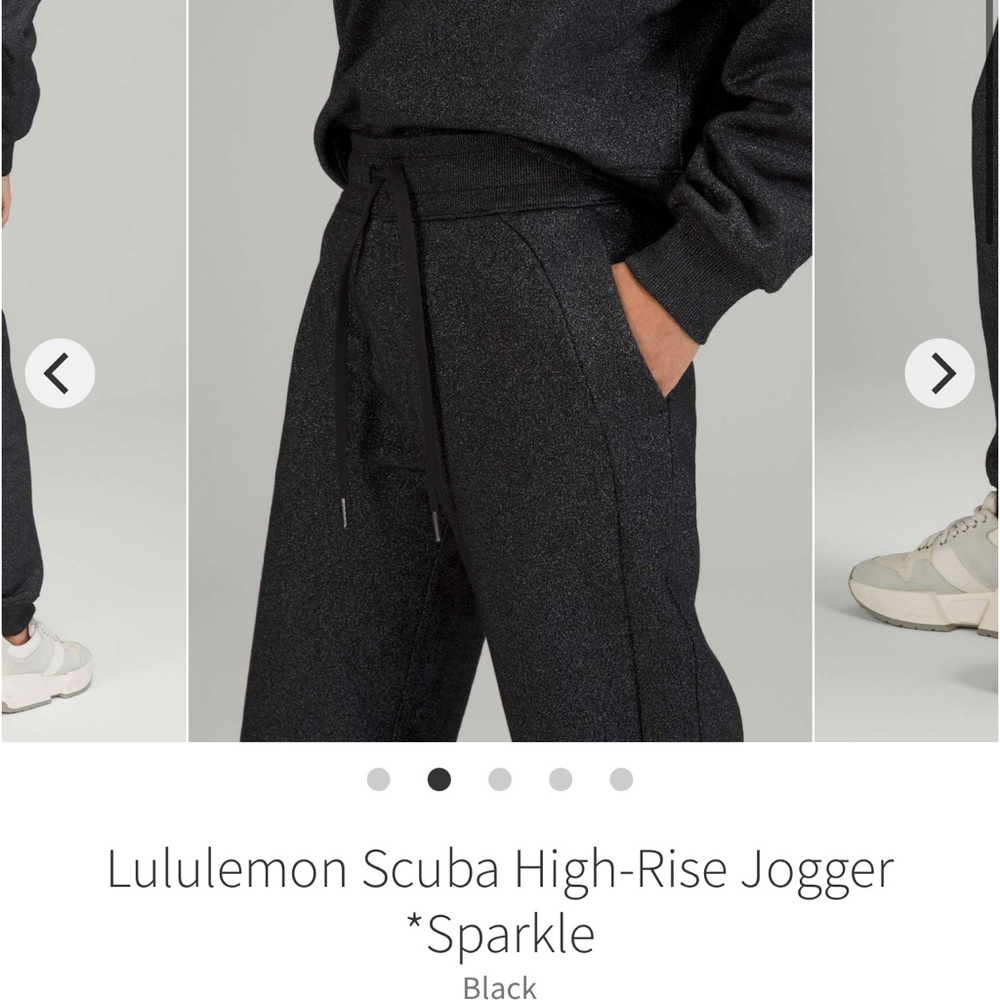 Lululemon Scuba High-Rise Jogger *Sparkle Black size 6
